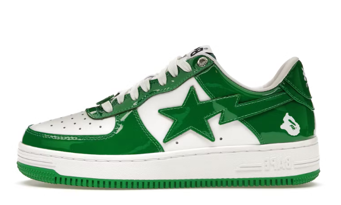 Patent Leather Green White
