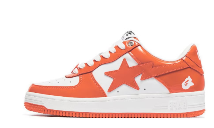 Patent Leather Orange White