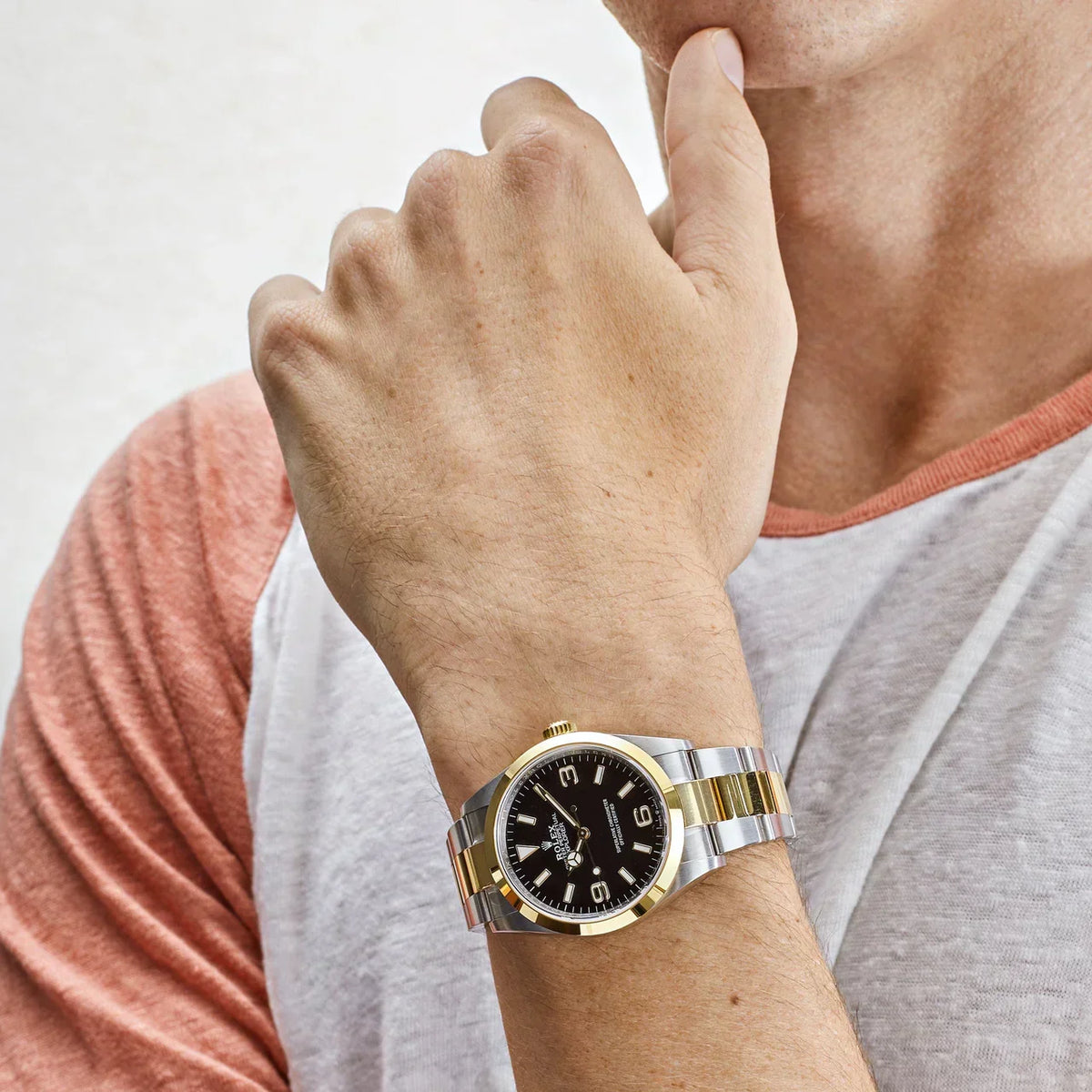 Explorer 124273 Yellow Gold Steel Black Dial