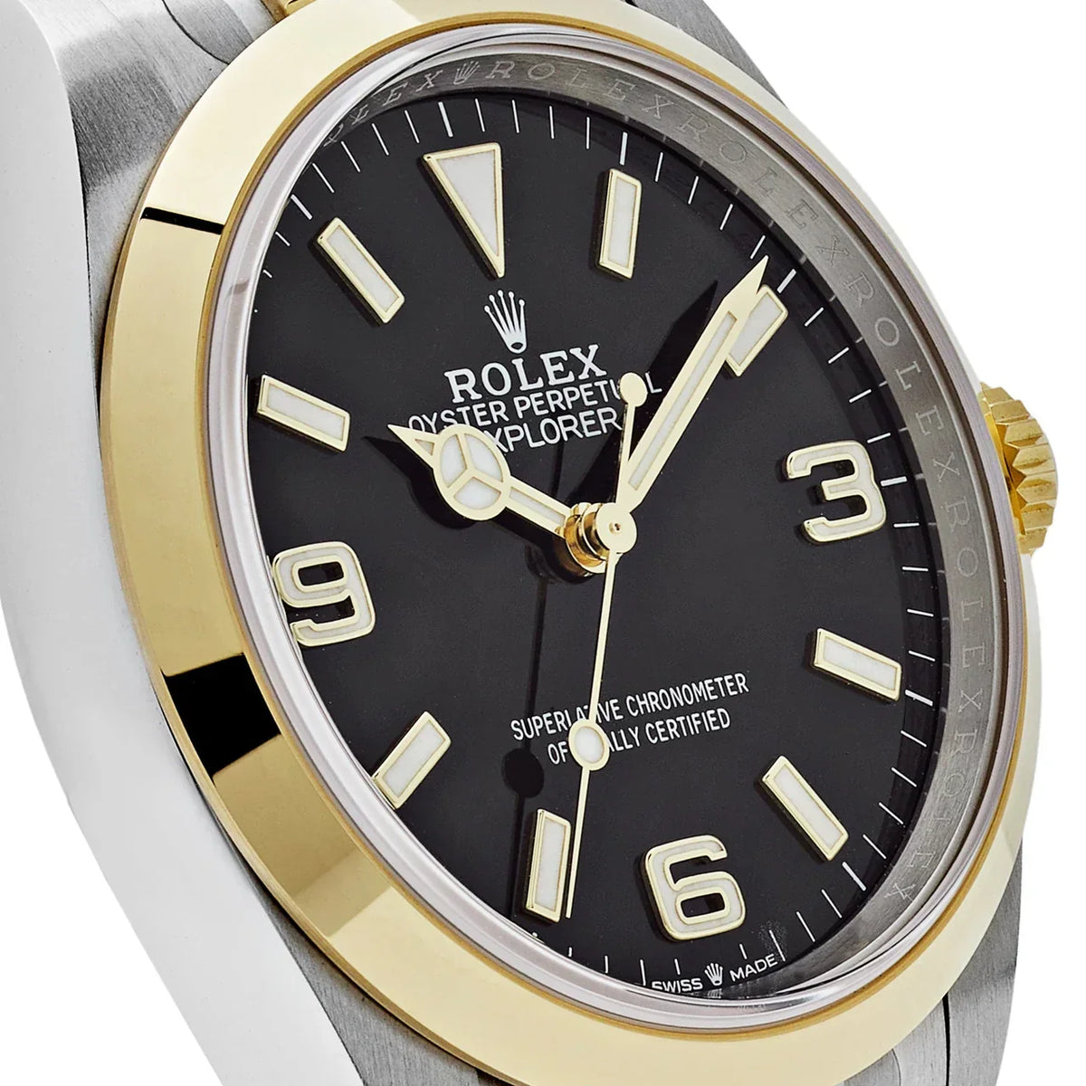 Explorer 124273 Yellow Gold Steel Black Dial