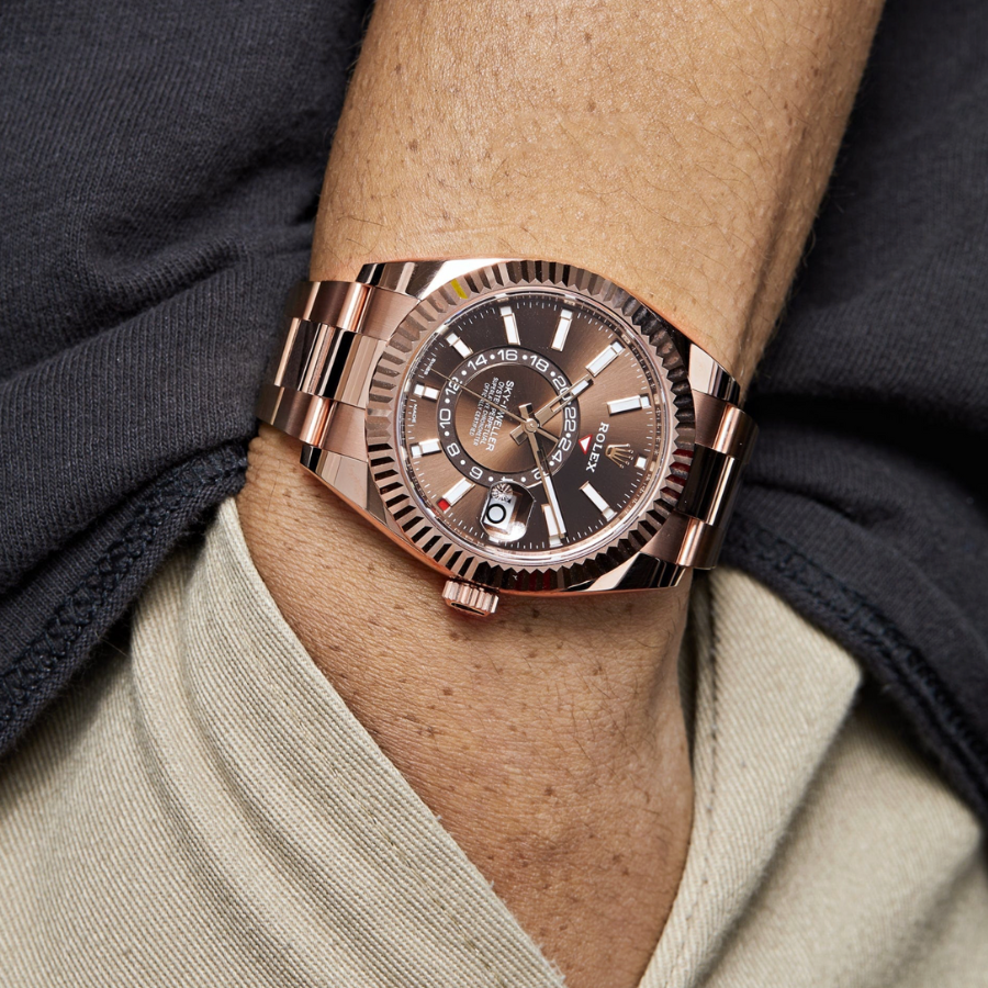 Sky-dweller chocolate dial oyster 42mm