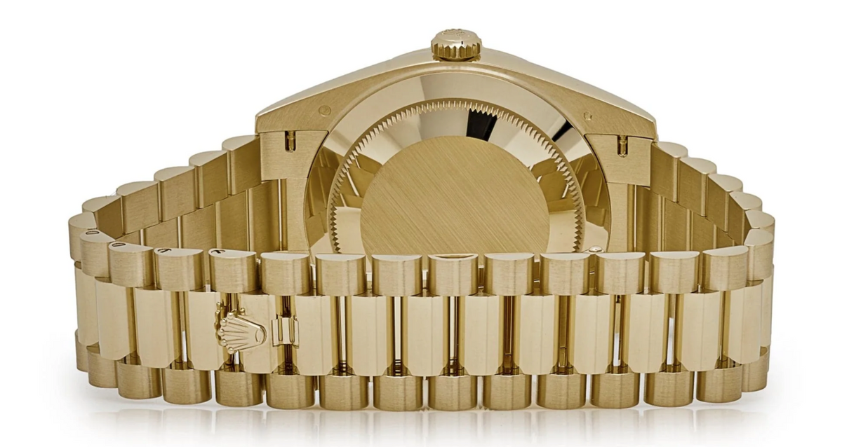 Day-date yellow gold green numeral dial 40mm