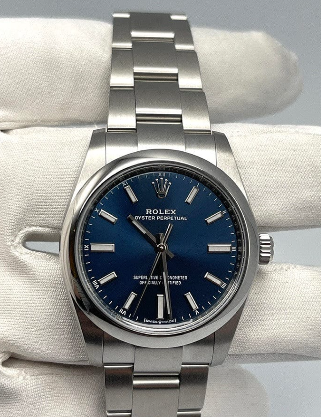Oyster perpetual blue dial 34mm