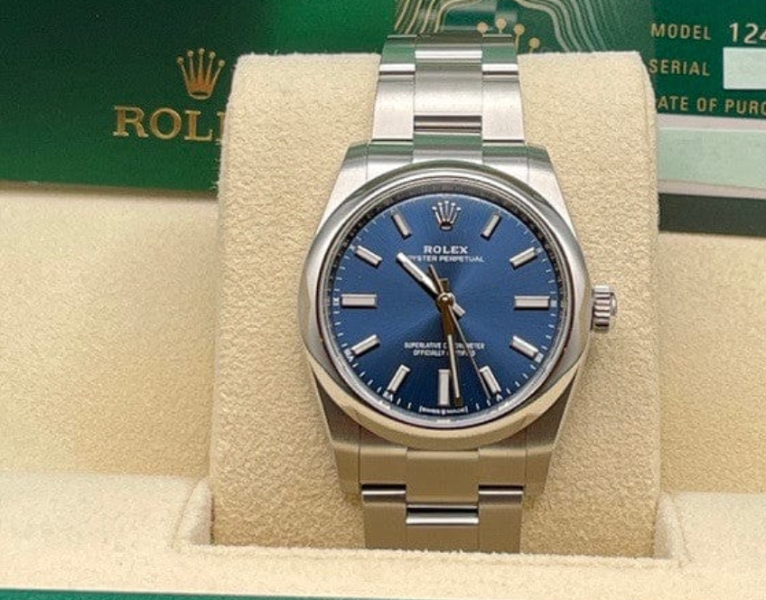 Oyster perpetual blue dial 34mm