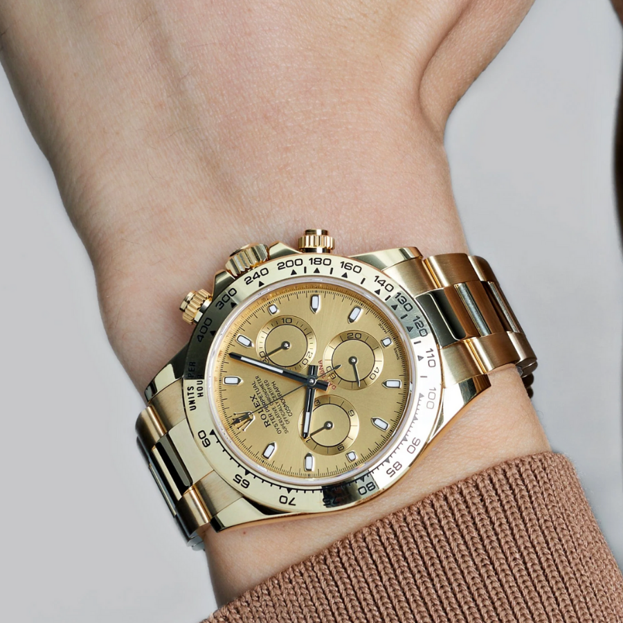 Daytona yellow gold champagne dial 40mm