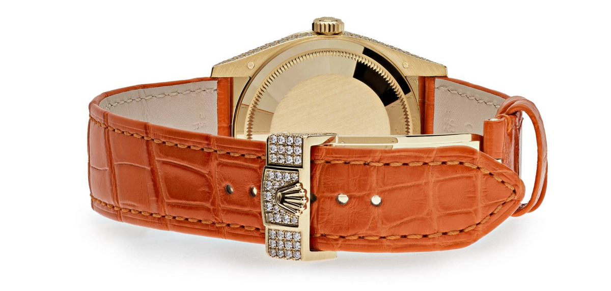 Oyster perpetual yellow diamond gold set 36mm