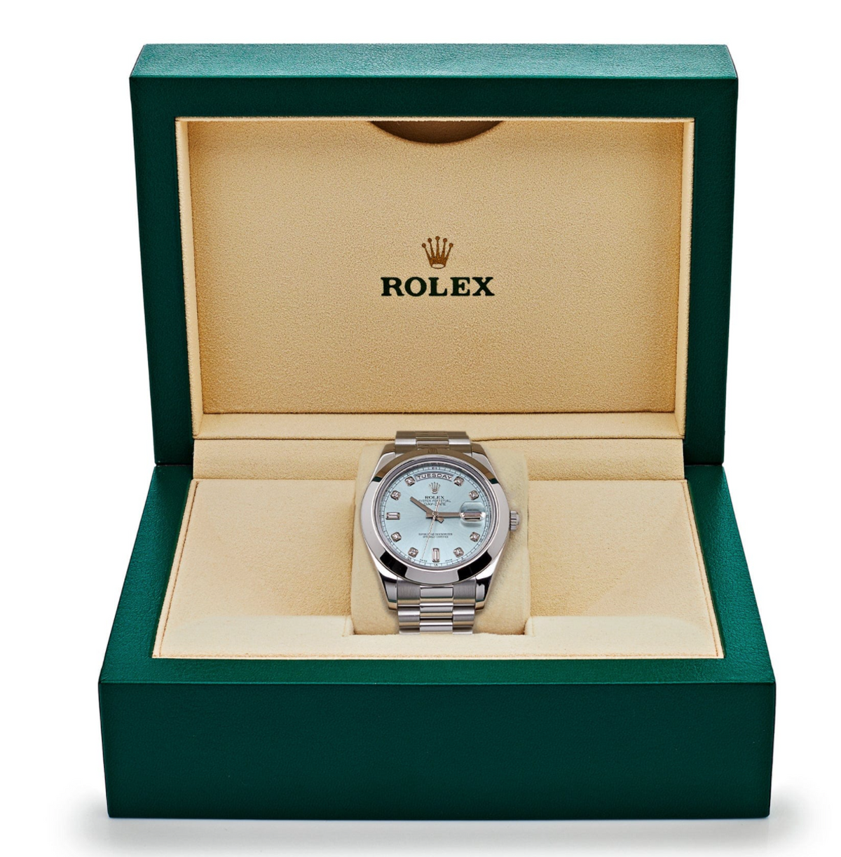Day-date blue diamond dial 41mm