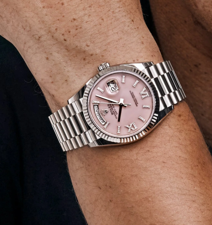 Day-date white gold opal diamond dial 36mm