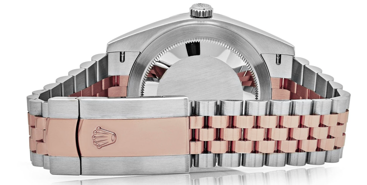 Date just rose gold fluted motif dial 41mm