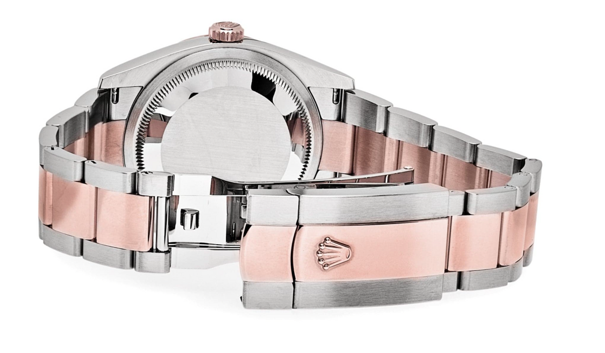 Date just rose gold mother of pearl diamond dial 36mm