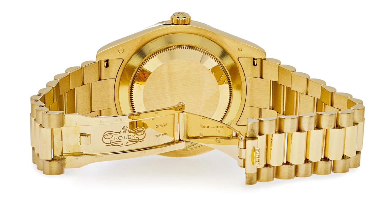 Day-date yellow gold champagne diamond dial 41mm