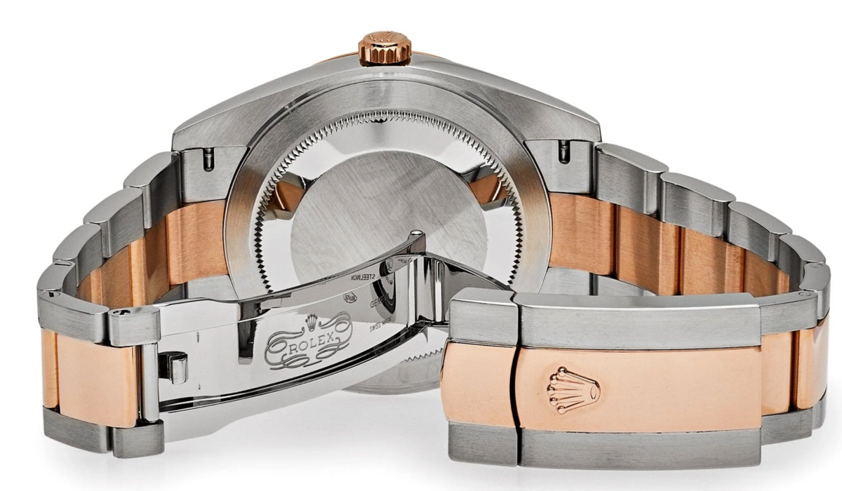Date just wimbledon rose gold stainless 41mm