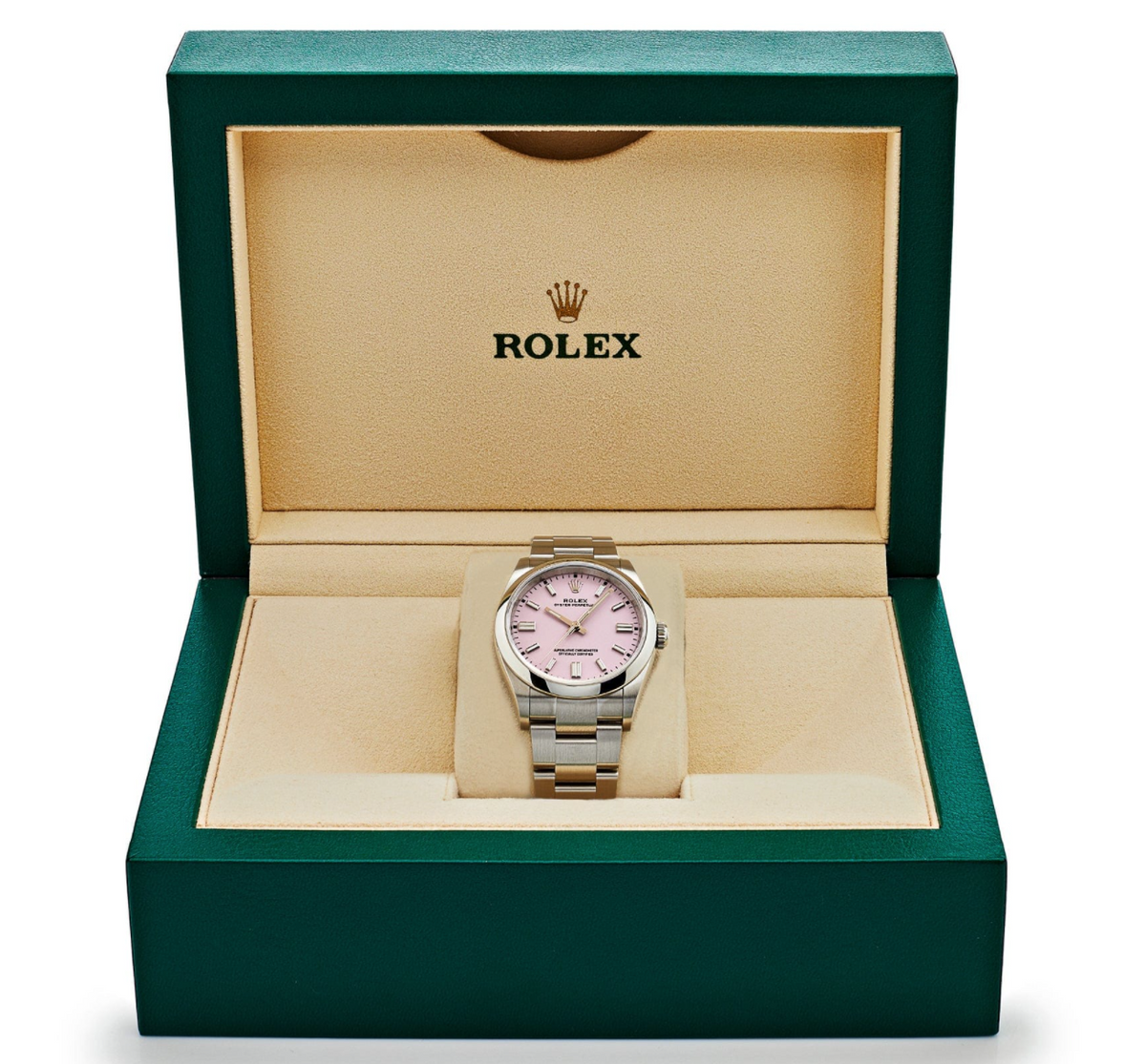 Oyster perpetual candy pink dial 36mm