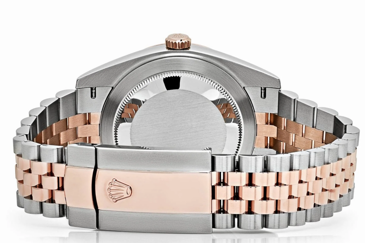 Date just rose gold sundust dial 41mm