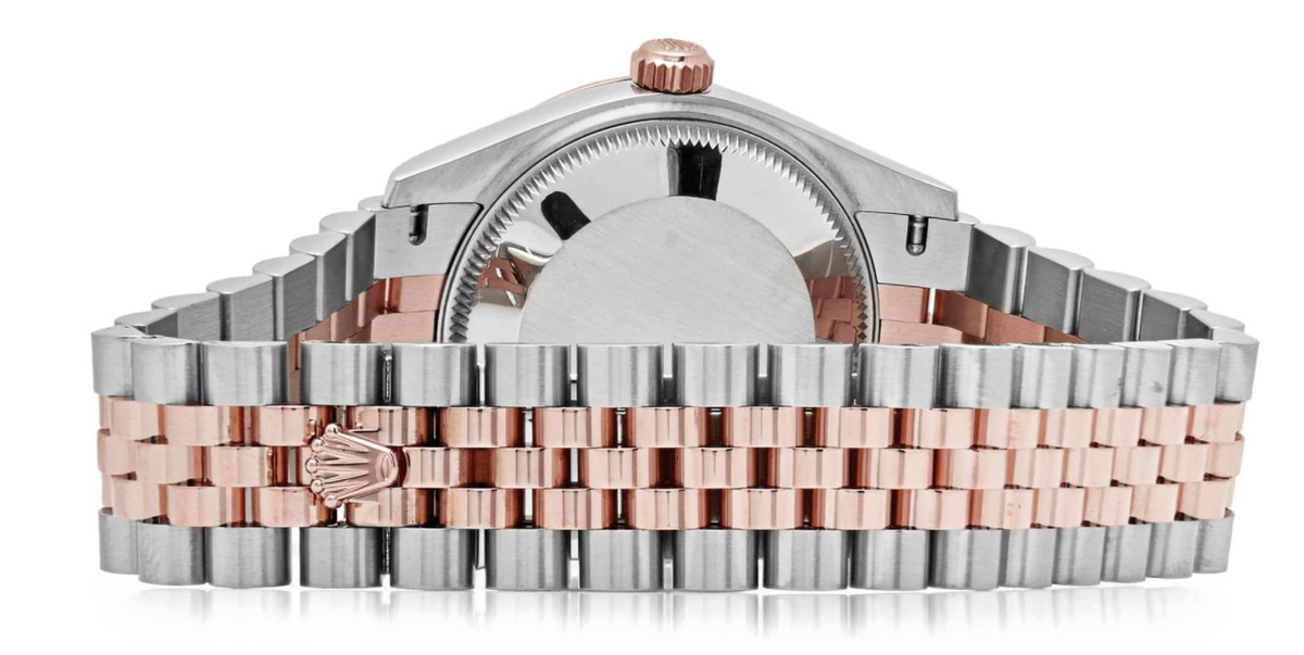 Date just ladies rose gold roman chocolate dial 31mm