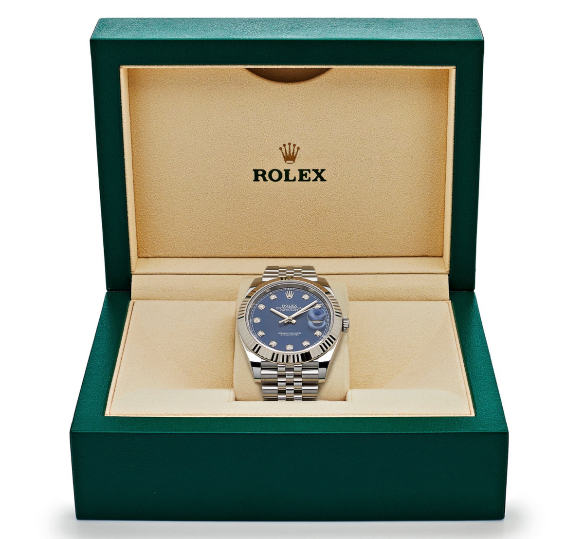 Date just blue diamond dial 41mm