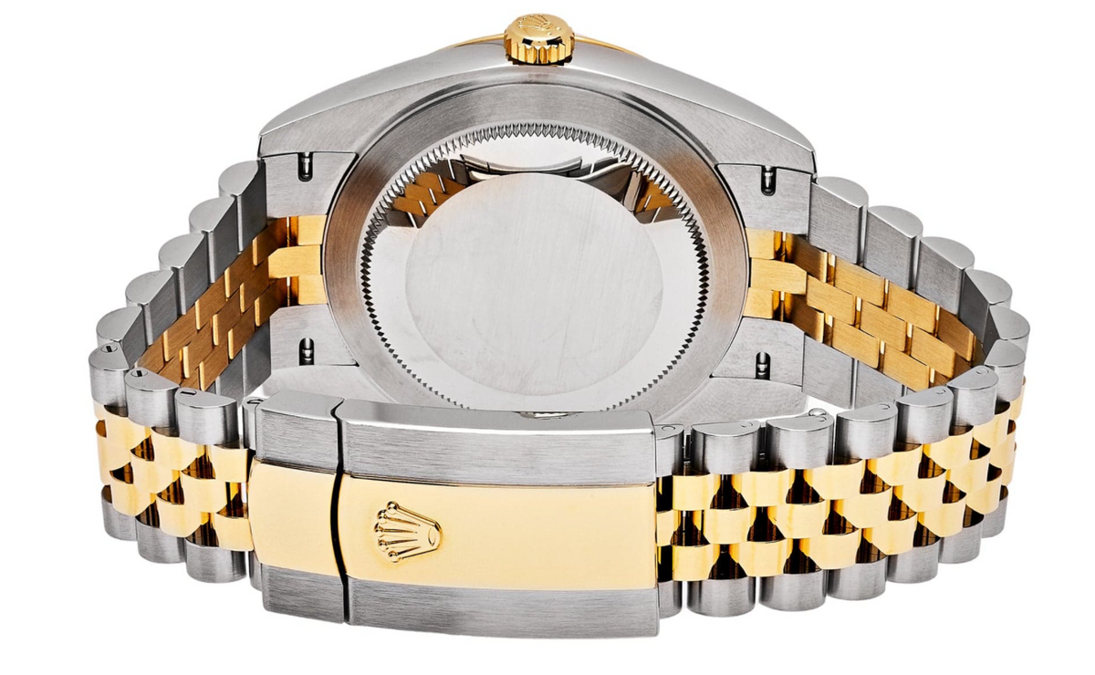Date just yellow gold black dial 41mm