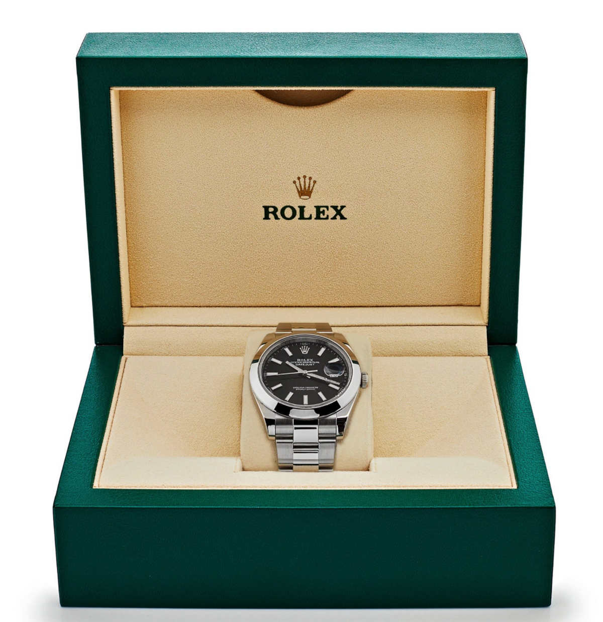 Date just steel black oyster dial 41mm