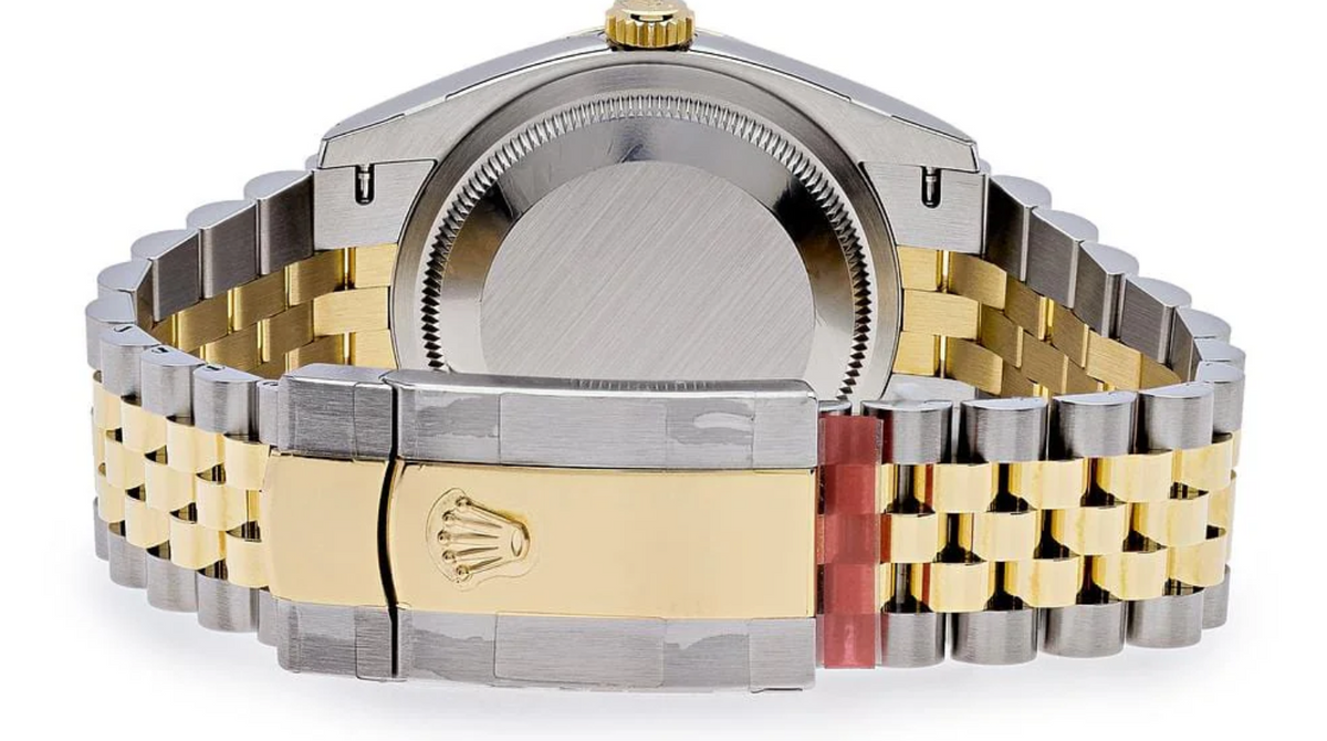 Date just yellow gold palm motif dial 36mm
