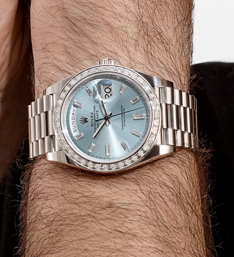 Day-date ice blue diamond dial 40mm