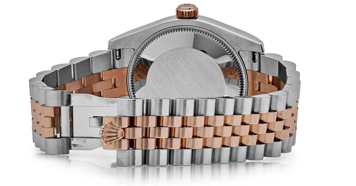Date just ladies rose gold sundust dial 31mm