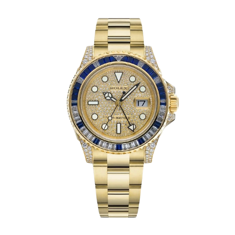 Gmt-master ii yellow gold dial 40mm