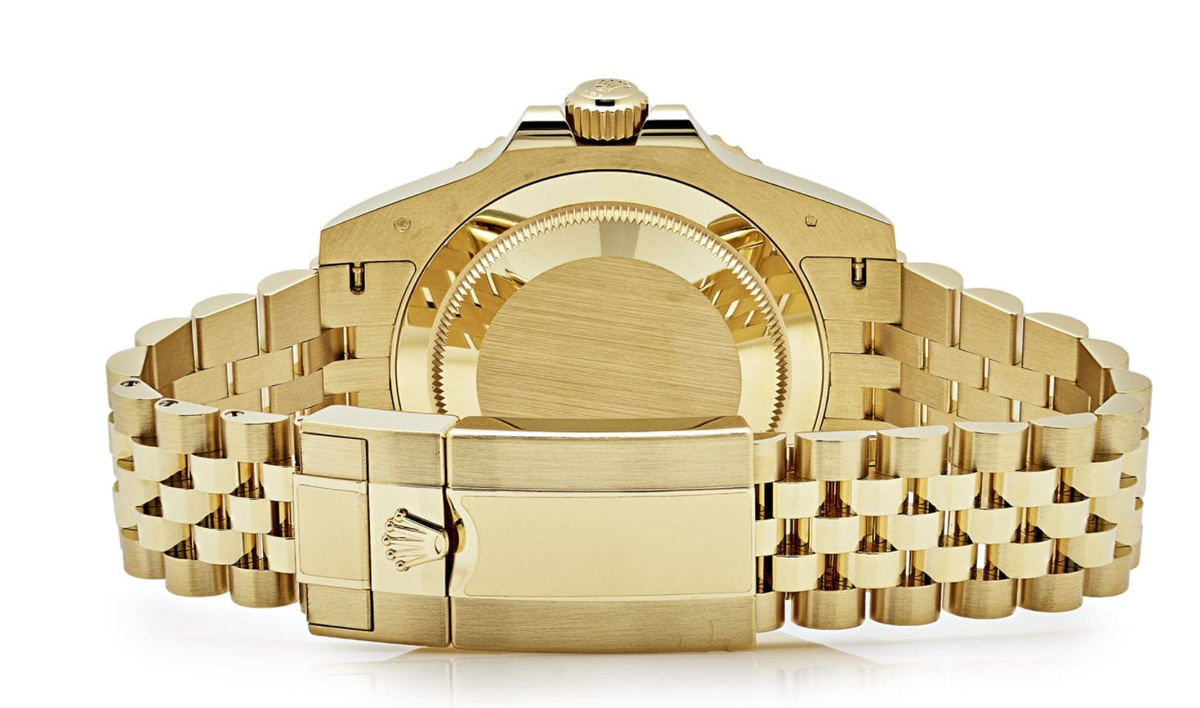Gmt-master ii yellow gold black dial 40mm