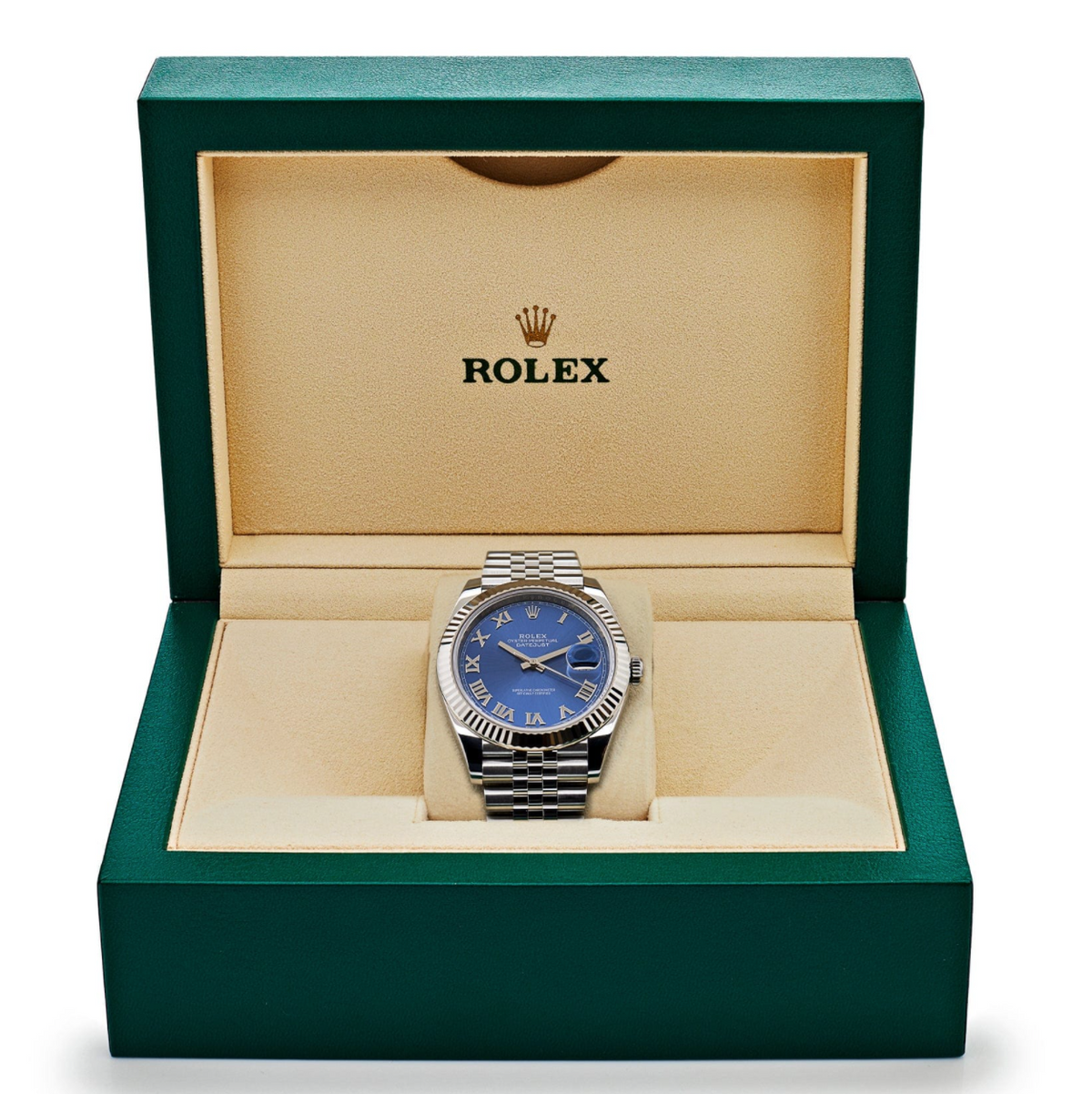 Date just steel blue diamond dial 41mm
