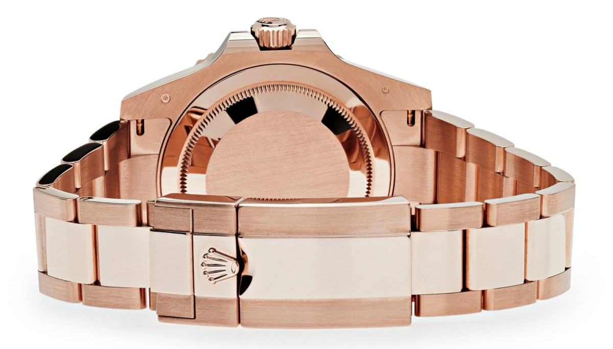 Gmt-master ii rose gold black dial 40mm