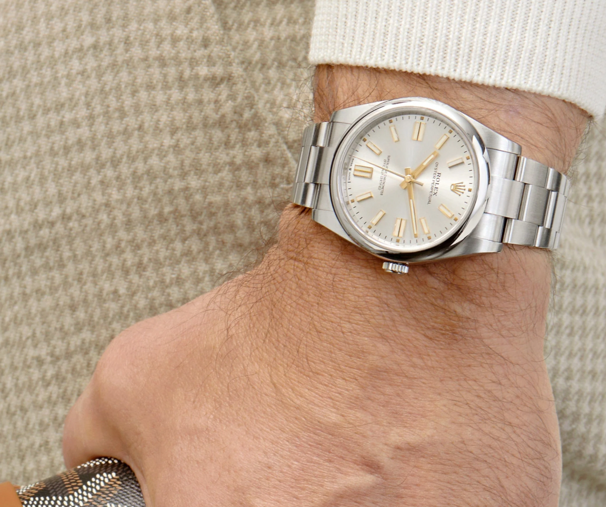 Oyster perpetual silver dial