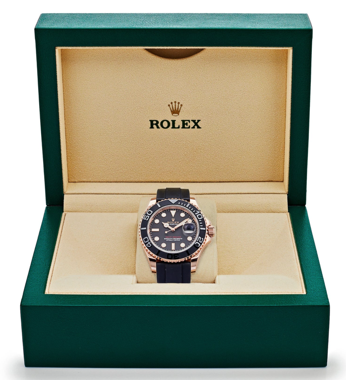 Yacht-master rose gold black dial 40mm