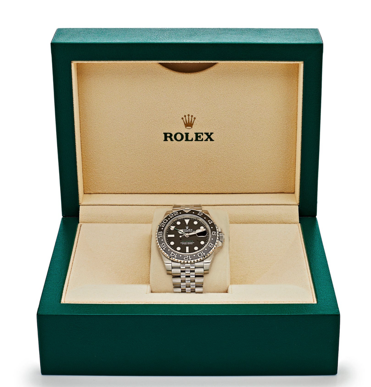 Gmt-master ii bruce wayne stainless black dial 40mm