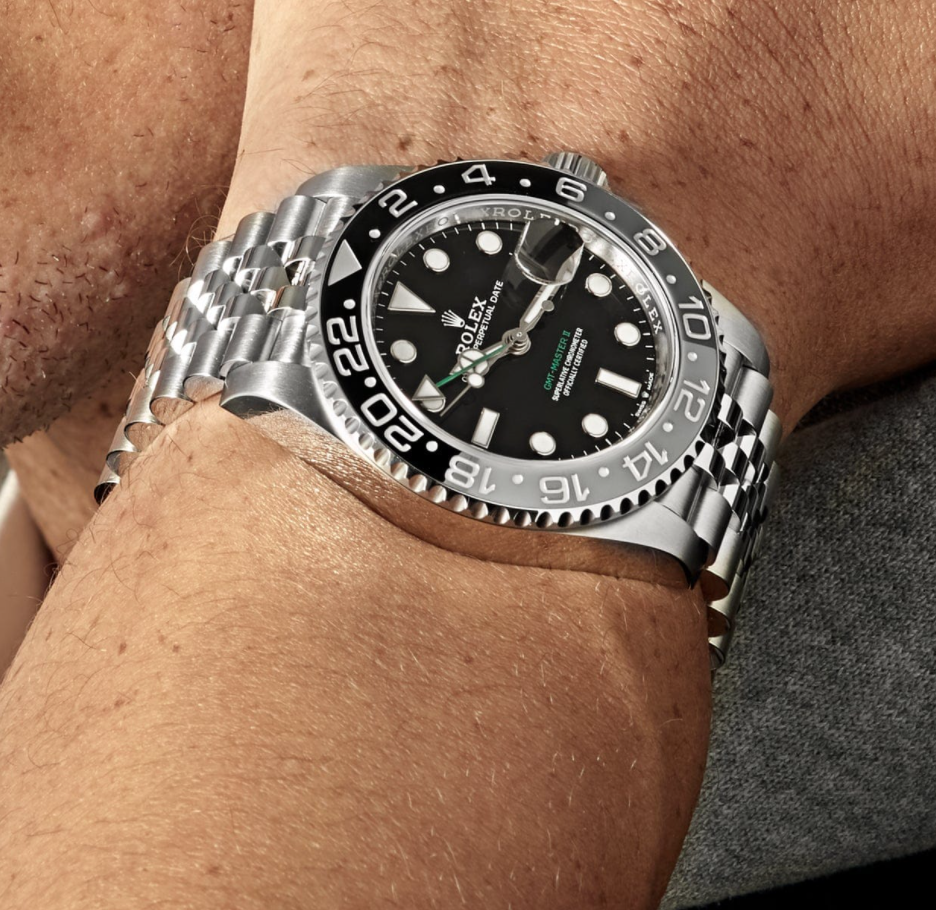 Gmt-master ii bruce wayne stainless black dial 40mm