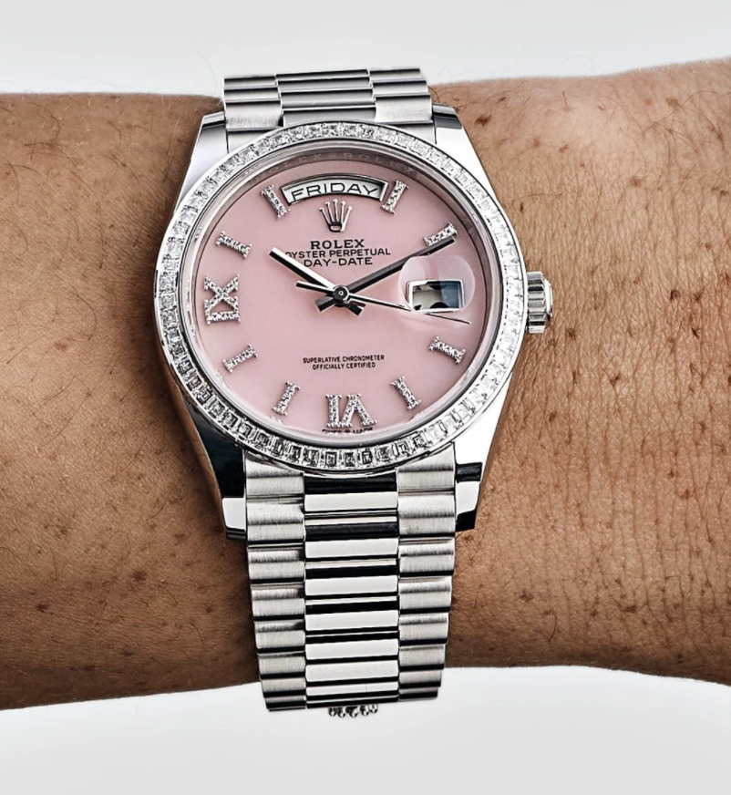 Day-date pink opal diamond dial 36mm