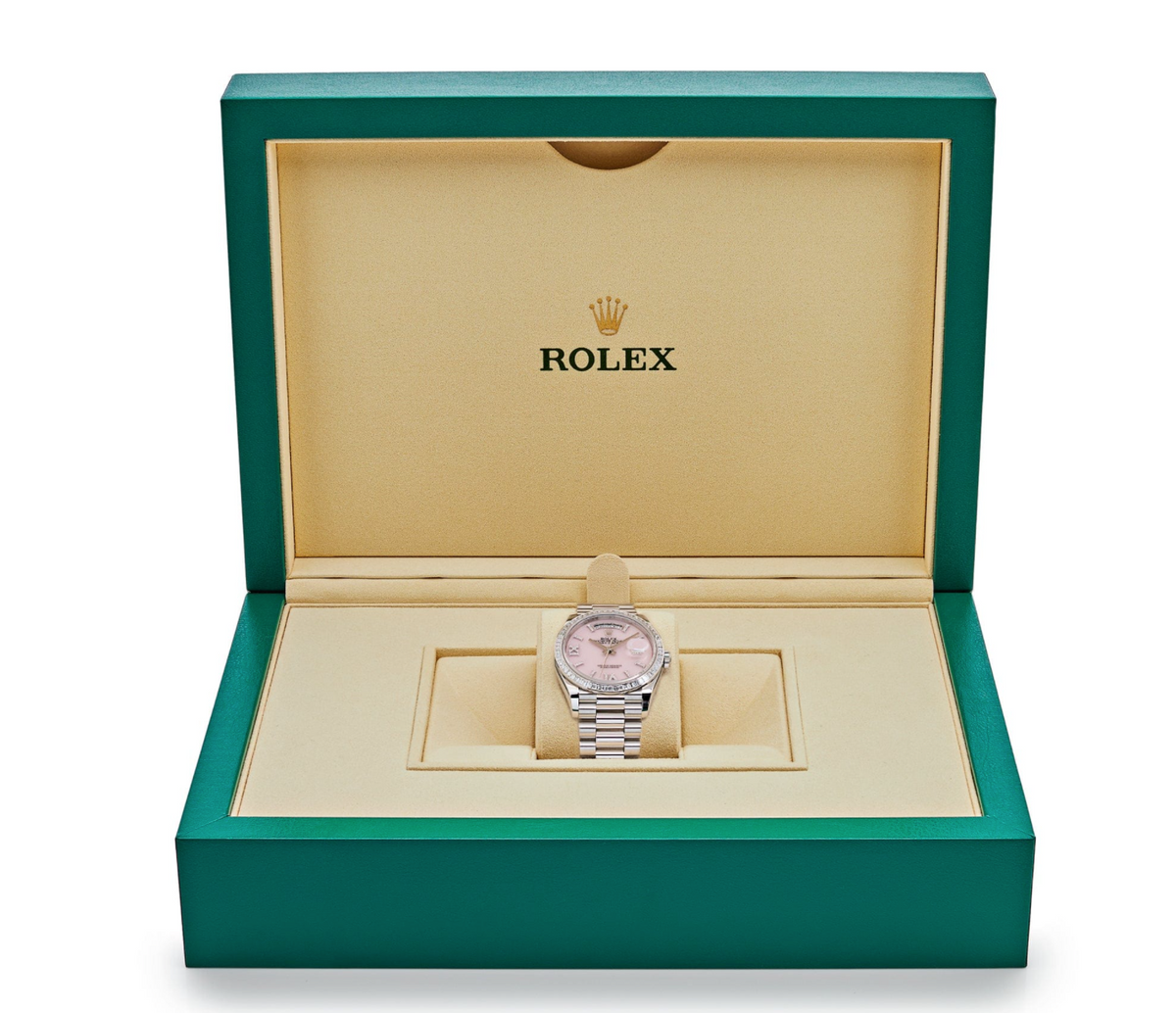 Day-date pink opal diamond dial 36mm