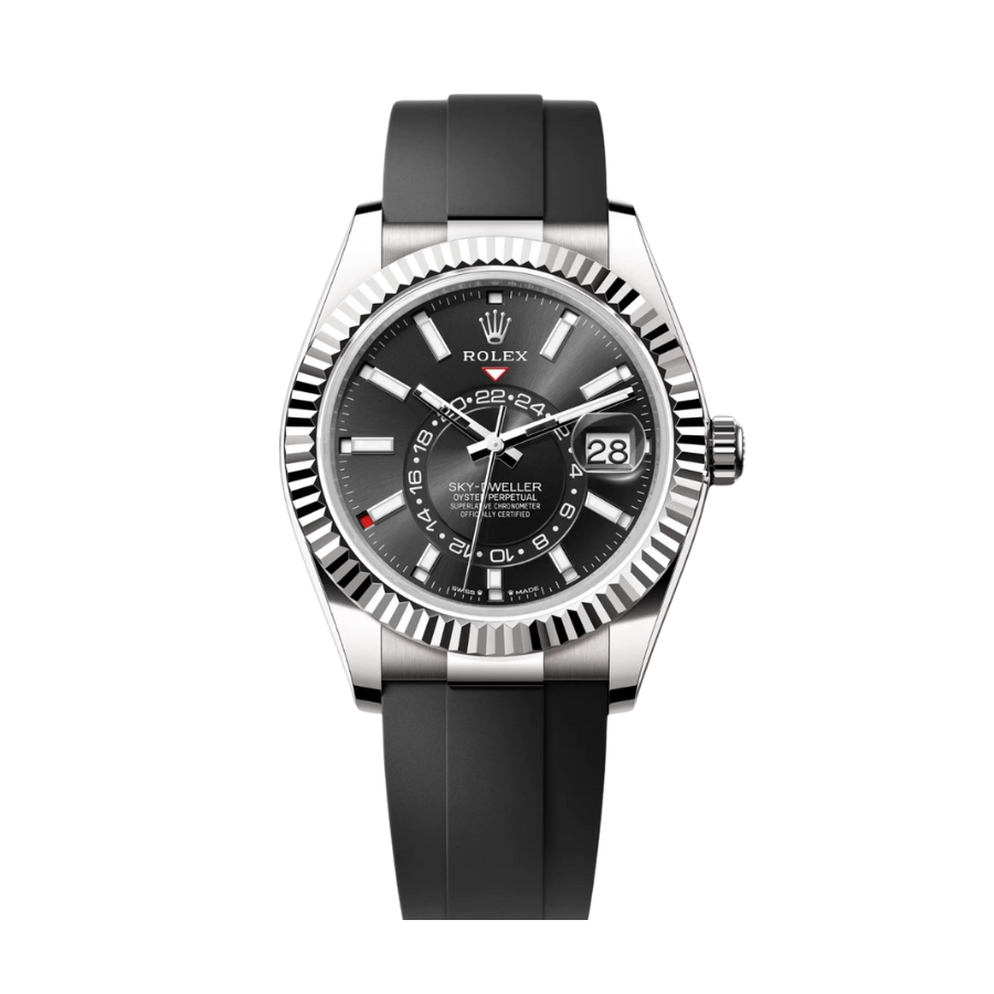 Sky-dweller black dial oysterflex 42mm