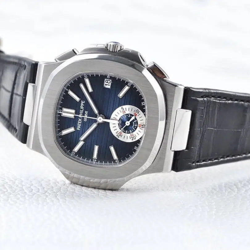 Nautilus Chronograph Black Leather PTP007