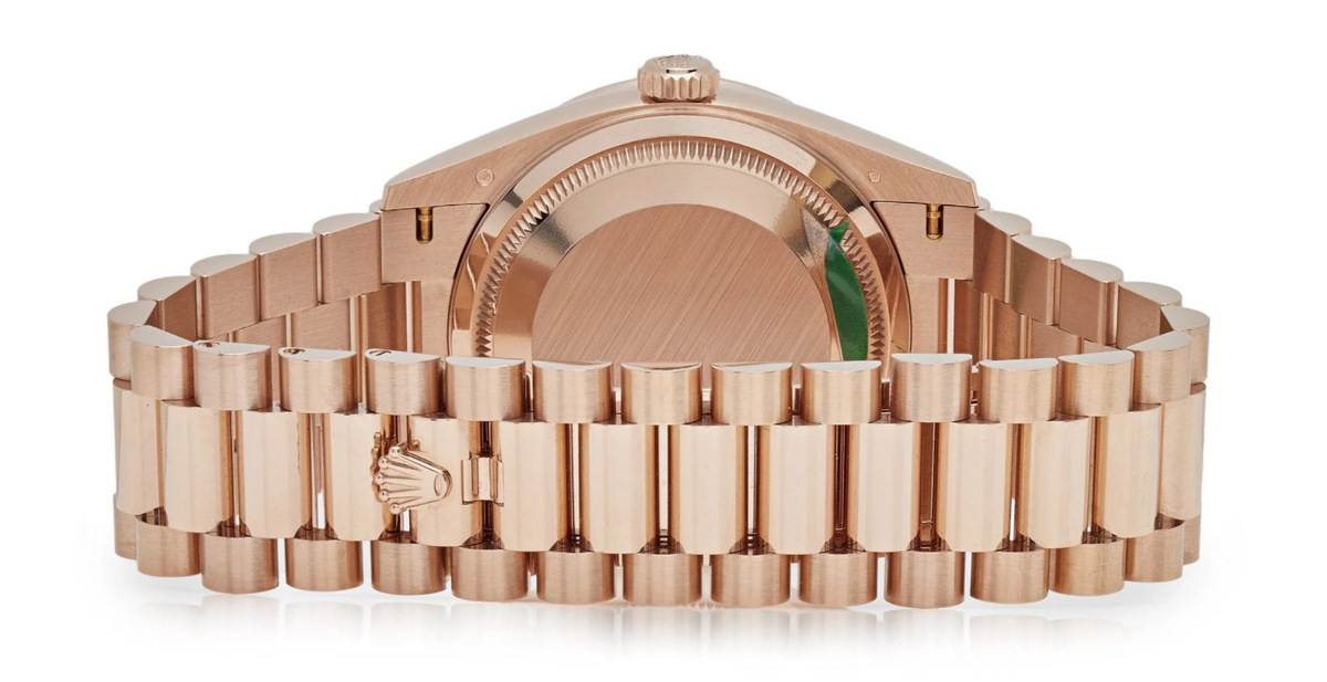 Day-date rose gold diamond pave dial 36mm
