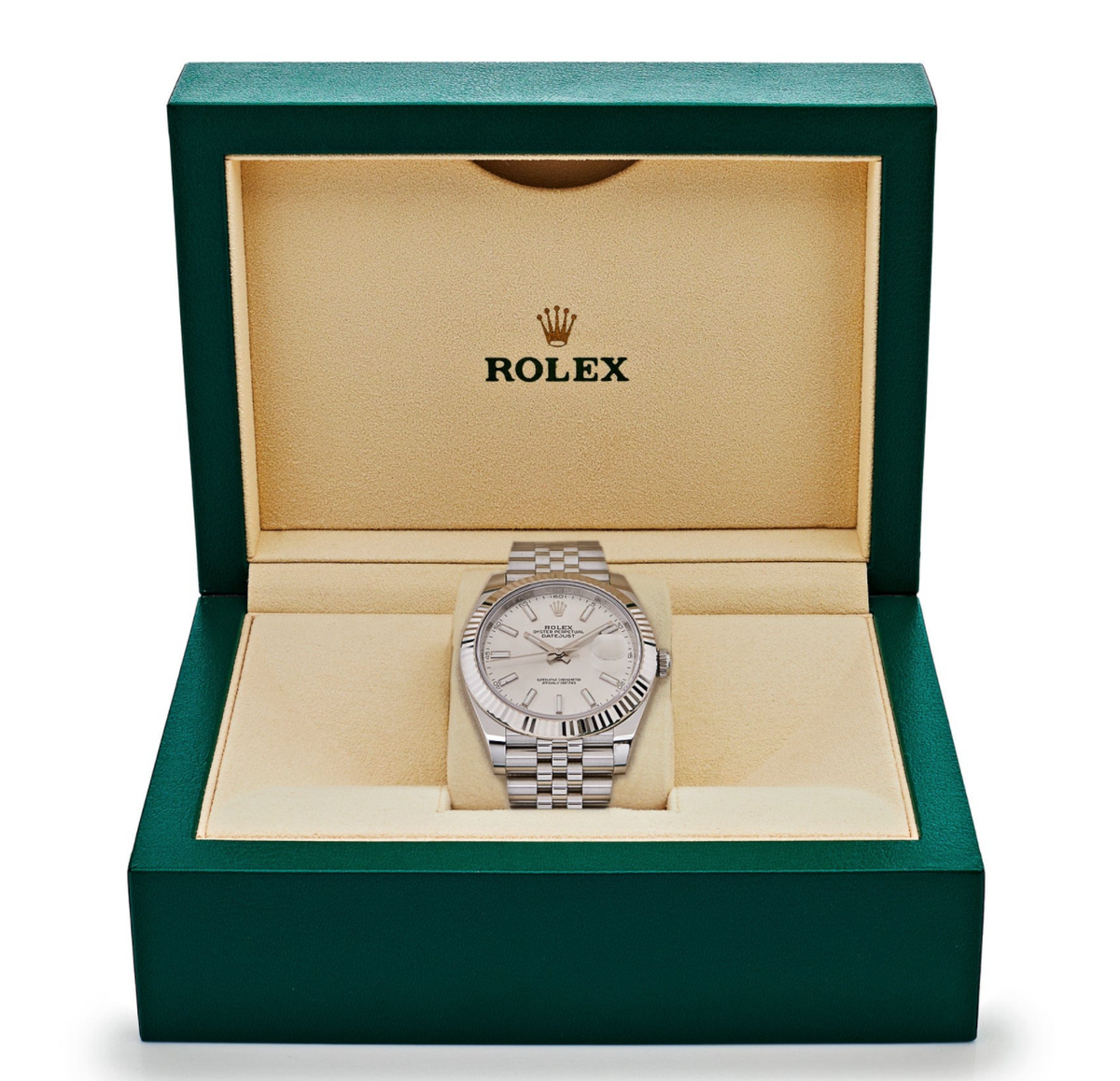 Date just steel silver dial 41mm