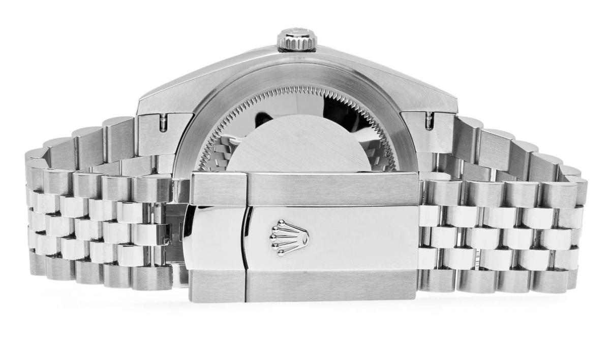 Date just steel black dial 41mm