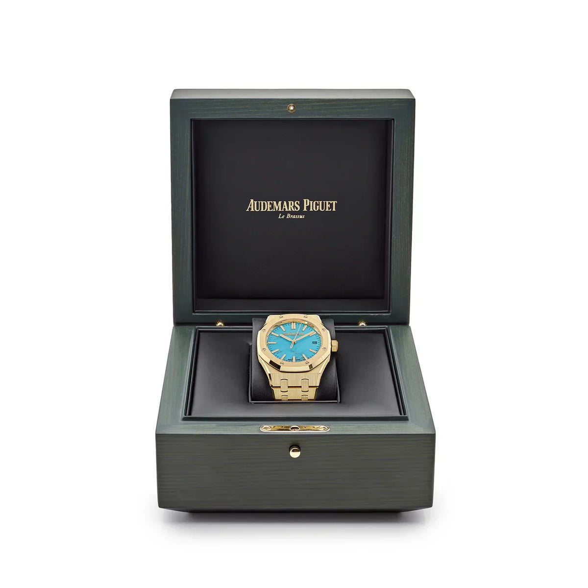 Royal Oak Selfwinding 15550BA.OO.1356BA.01 Yellow Gold Blue Turquoise Dial