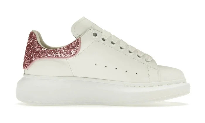 Oversize Bianco Bianco Rosa Glitter