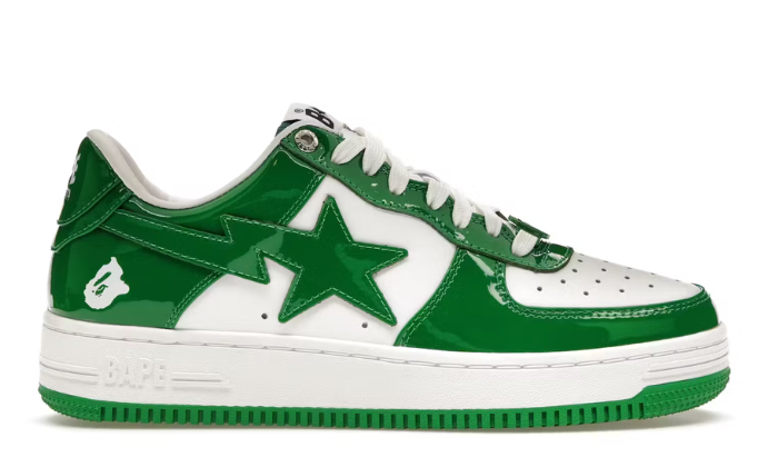 Patent Leather Green White