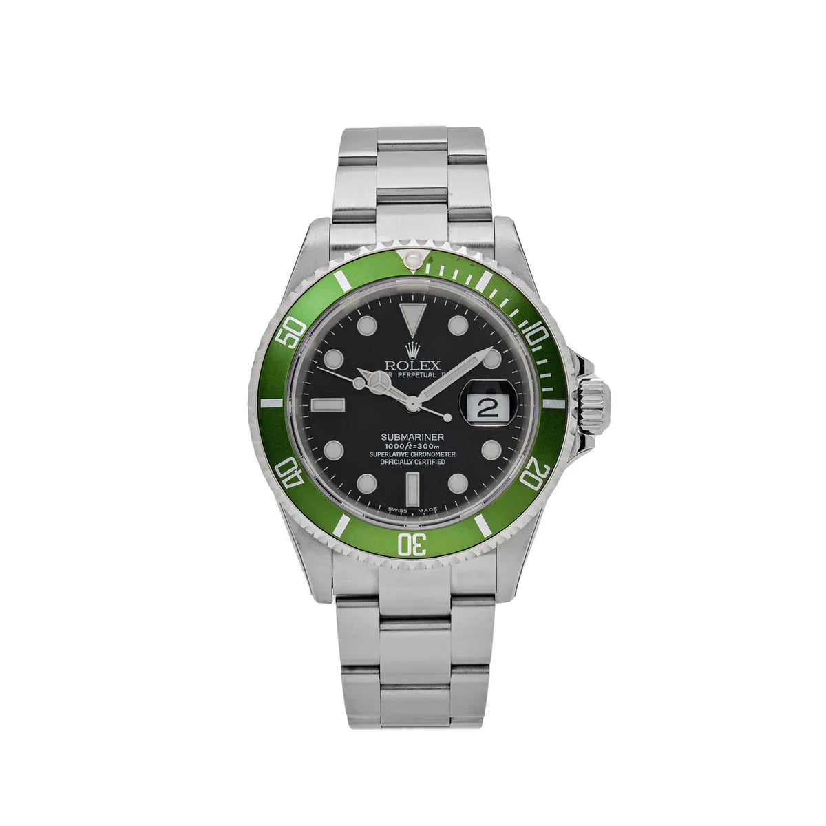 Submariner Date 16610V 'Kermit' Bezel Flat 4 Steel Black Dial Oyster (2003)