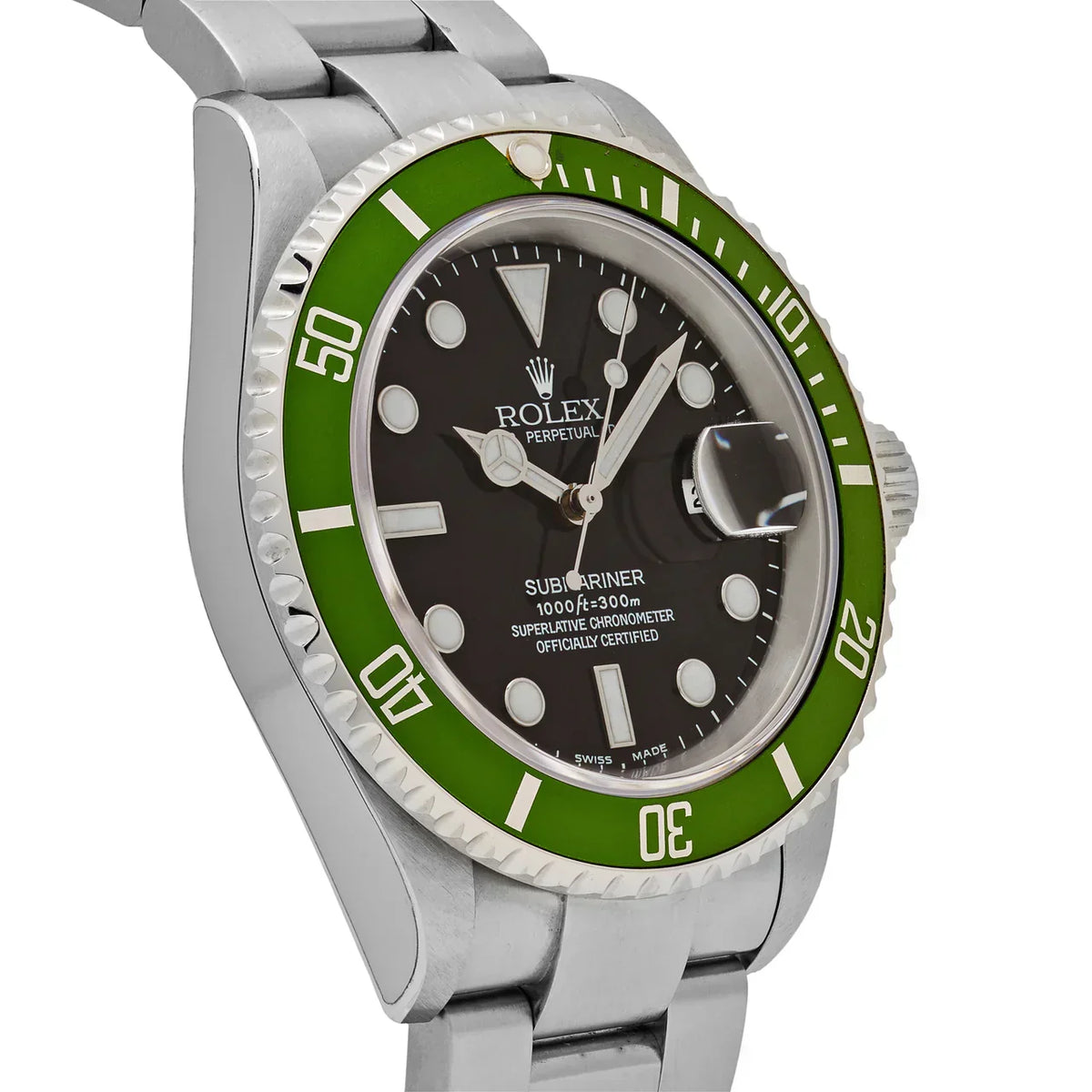 Submariner Date 16610V 'Kermit' Bezel Flat 4 Steel Black Dial Oyster (2003)
