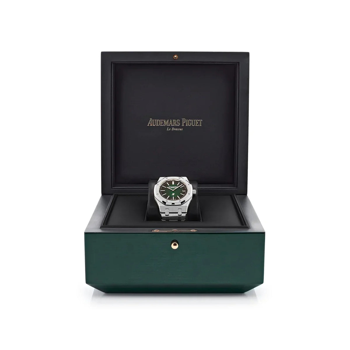 Royal Oak 15202PT.OO.1240PT.01 'Jumbo' Extra-Thin Platinum Green Dial (2021)