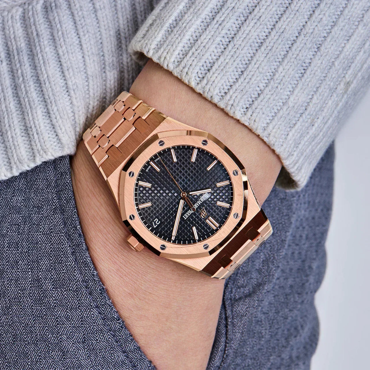 Royal Oak 15500OR.OO.1220OR.01 Selfwinding Rose Gold Black Dial