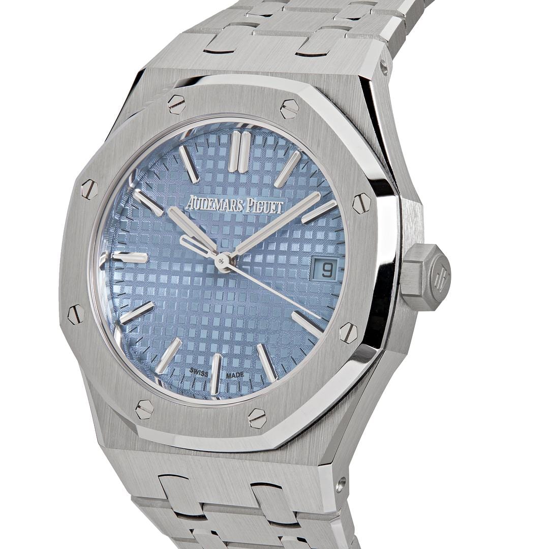 Royal Oak 15550ST.OO.1356ST.08 Steel Ice Blue Dial