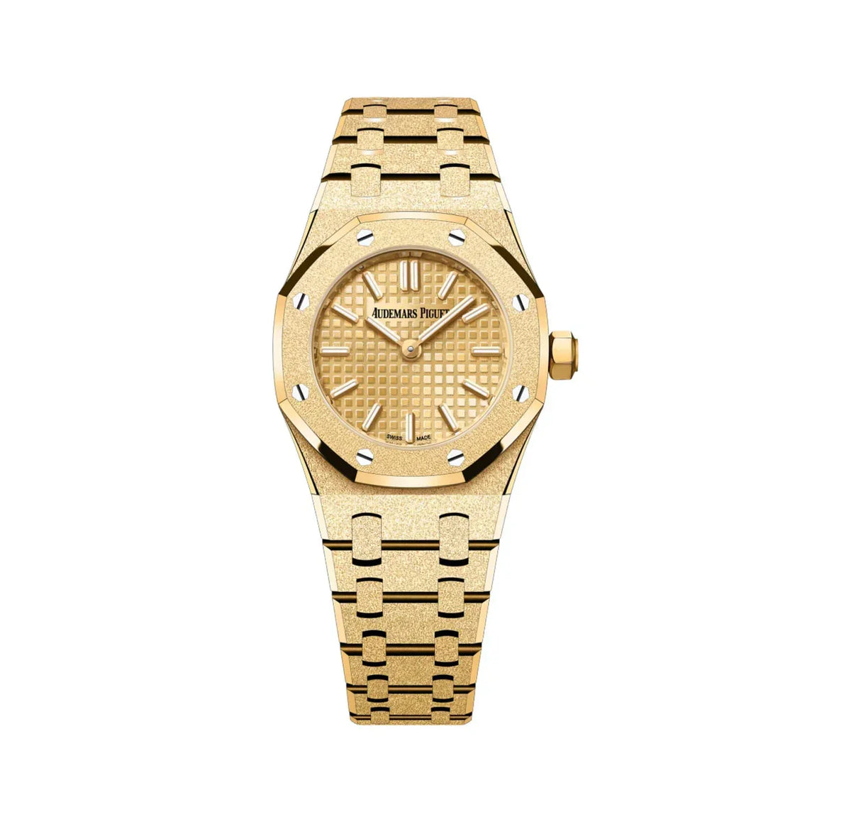 Royal Oak 67630BA.GG.1312BA.01 'Mini' Frosted Yellow Gold Quartz