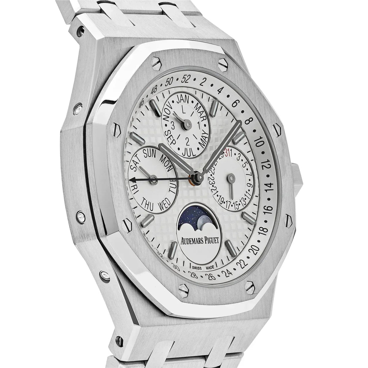 Royal Oak Perpetual Calendar 26574ST.OO.1220ST.01 Steel White Dial